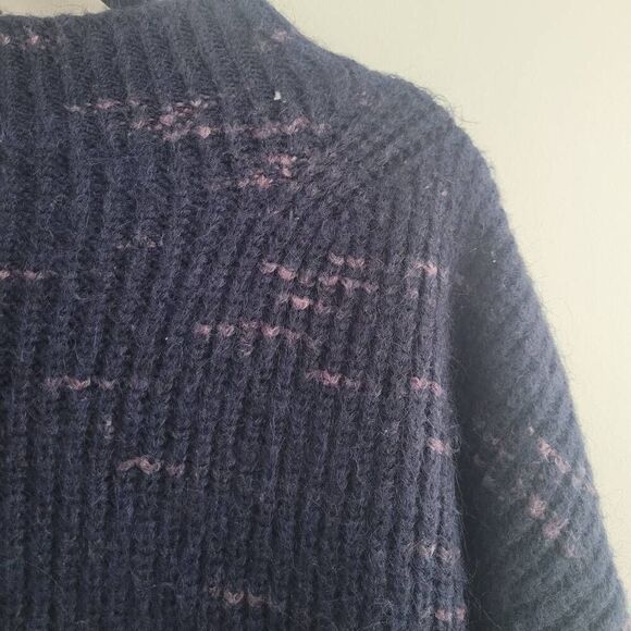 Anthropologie Varley albion dalmation knit cropped balloon sleeve sweater oversi - Picture 5 of 11